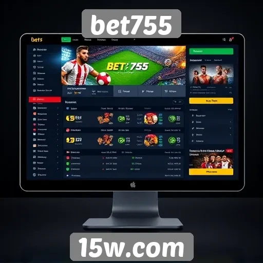 Analise da interface do usuário do site bet755